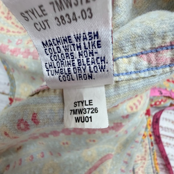 Lucky Brand Men’s Size XXL Southwest Paisley Pearl Snap Corduroy Shirt - Picture 15 of 15